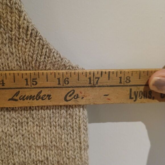 Vintage Eddie Bauer 100% Wool Button Down Sweater Vest Unisex Size Medium Beige - Picture 6 of 10